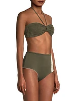 Tortuga Pleated Bandeau Bikini Top