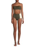 Tortuga Pleated Bandeau Bikini Top