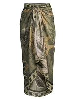 De La Falaise Botanical-Print Sarong