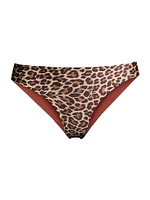 Guava Reversible Leopard-Print Bikini Bottom