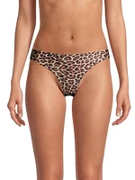 Guava Reversible Leopard-Print Bikini Bottom