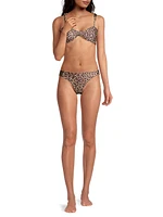 Guava Reversible Leopard-Print Bikini Bottom