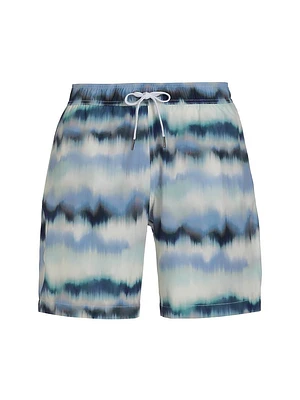 COLLECTION Blur Stripe Swim Trunks