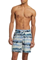 COLLECTION Blur Stripe Swim Trunks