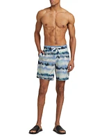 COLLECTION Blur Stripe Swim Trunks