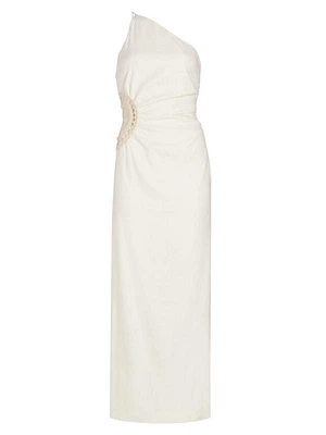 Atacama Crochet One-Shoulder Maxi Dress