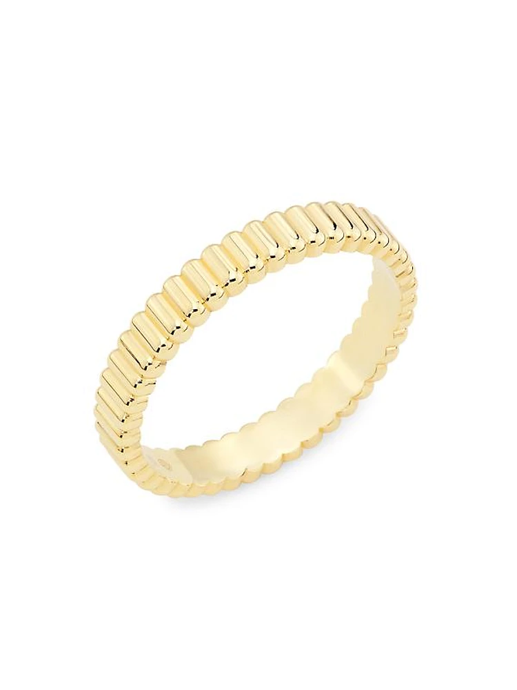 Quatre 18K Yellow Gold Grosgrain Wedding Band