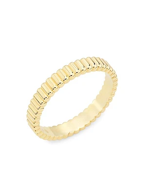 Quatre 18K Yellow Gold Grosgrain Wedding Band