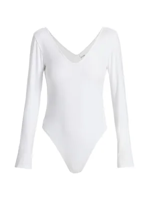 V-Neck Long-Sleeve Bodysuit