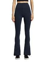 Raquel High-Waist Supplex Side Slit Flare Leggings