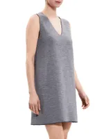Merino Reversible Wool Shift Minidress