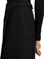 Wool Wrap Midi-Skirt