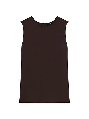 Sleeveless Silk Top