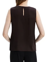 Sleeveless Silk Top