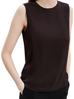 Sleeveless Silk Top