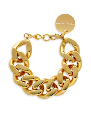 Goldtone Flat Chain Bracelet