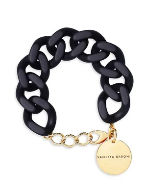 Goldtone & Acetate Flat Chain Bracelet