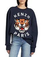 Lucky Tiger Oversized Cotton Sweatshirt