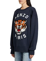 Lucky Tiger Oversized Cotton Sweatshirt