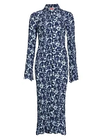 Floral Long-Sleeve Shirtdress