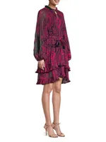 Trinitiy Printed Ruffled Dress