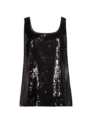 Gillian Sleeveless Sequined Top