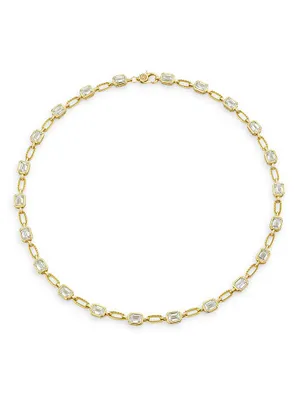 Allure 18K Yellow Gold & 11.29 TCW Lab-Grown Diamond Chain Necklace