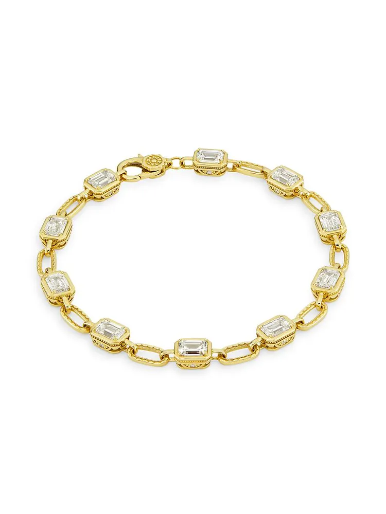 Allure 18K Yellow Gold & 513 TCW Lab-Grown Diamond Bezel Bracelet