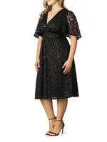 Starry Sequin-Embellished Lace Dress