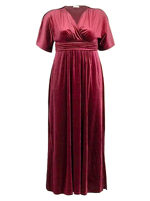 Verona Velvet Surplice Gown