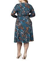 Aster Printed Wrap-Effect Dress