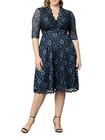 Plus Size Mon Cherie Stretch Lace Dress