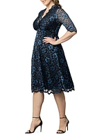 Plus Size Mon Cherie Stretch Lace Dress