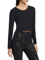 Spacedye Enlighten Cropped Pullover Blouse