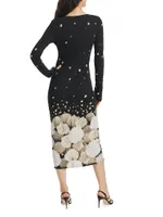 Jerry Long-Sleeve Cotton Midi-Dress