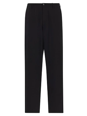 Stretch Twill Flat-Front Pants