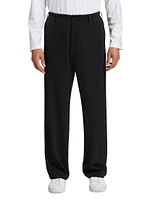 Stretch Twill Flat-Front Pants