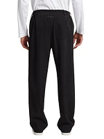 Stretch Twill Flat-Front Pants