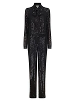 Sequin Pinstriped Jumpsuit