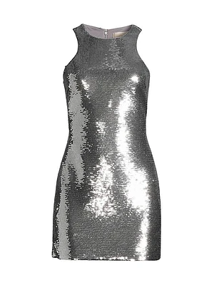 Sleeveless Sequined Minidress