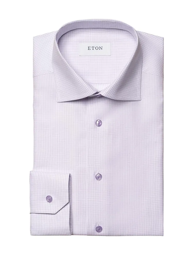 Slim Fit Check Cotton Tencel Shirt