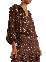 Silk Cheetah Blouse