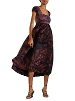 Printed Cotton-Blend Midi-Dress