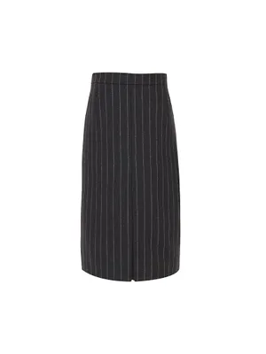 Pencil Skirt Striped Flannel