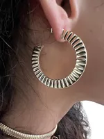 Hannah 18K-Gold-Plated Hoop Earrings