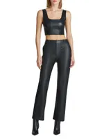 Faux Leather Trousers