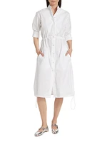 Poplin Drawcord Shirtdress