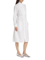 Poplin Drawcord Shirtdress