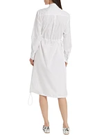 Poplin Drawcord Shirtdress