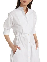 Poplin Drawcord Shirtdress